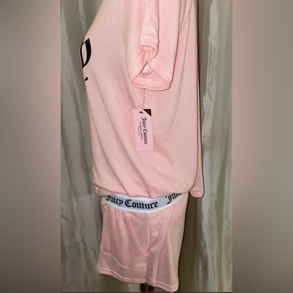 New! Juicy Couture Dreamy Pink/Black Logo PJ/Lounge Short Set Size L👑Final Price - Picture 9 of 15